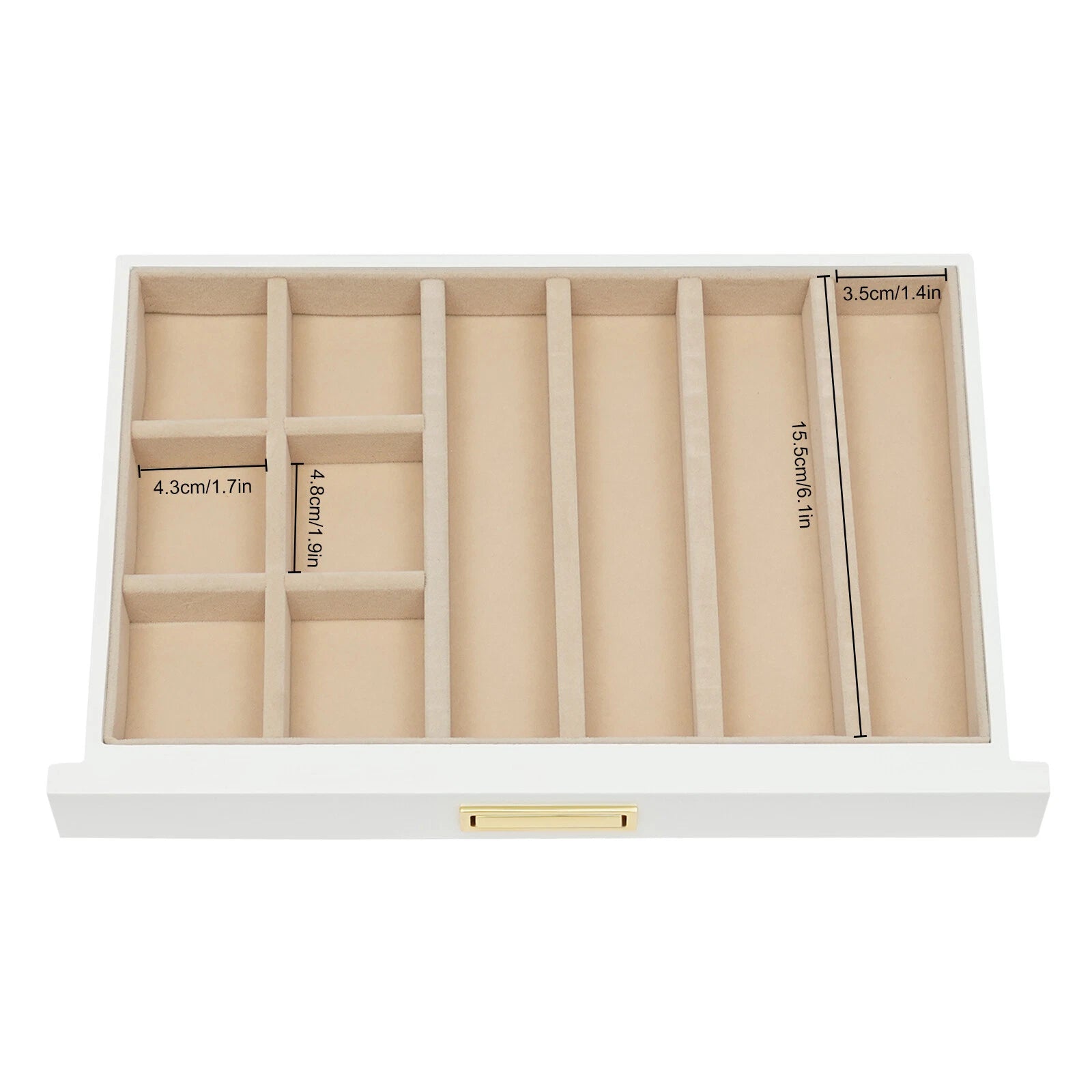 11*7.5*7.1in 3-Layer White Jewelry Organizer Box For Storage Earrings Necklace | eBay