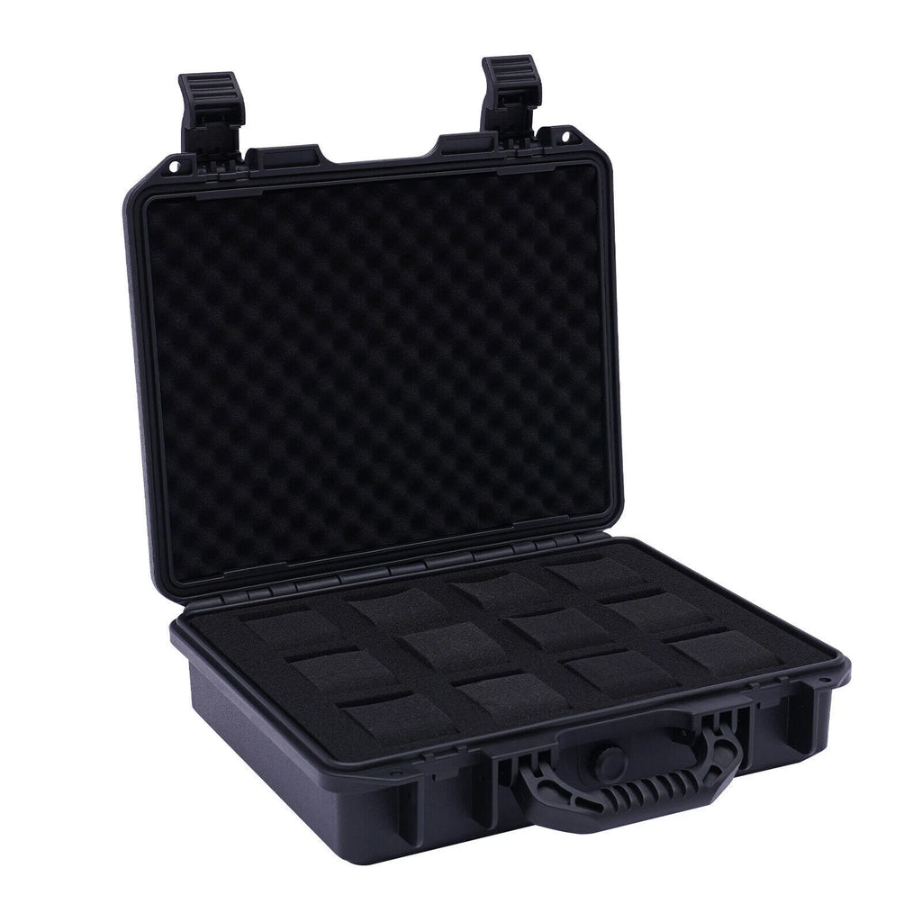 12-Slot Watch Travel Case Hard Shell Protection Organizer Jewelry Storage Box | eBay