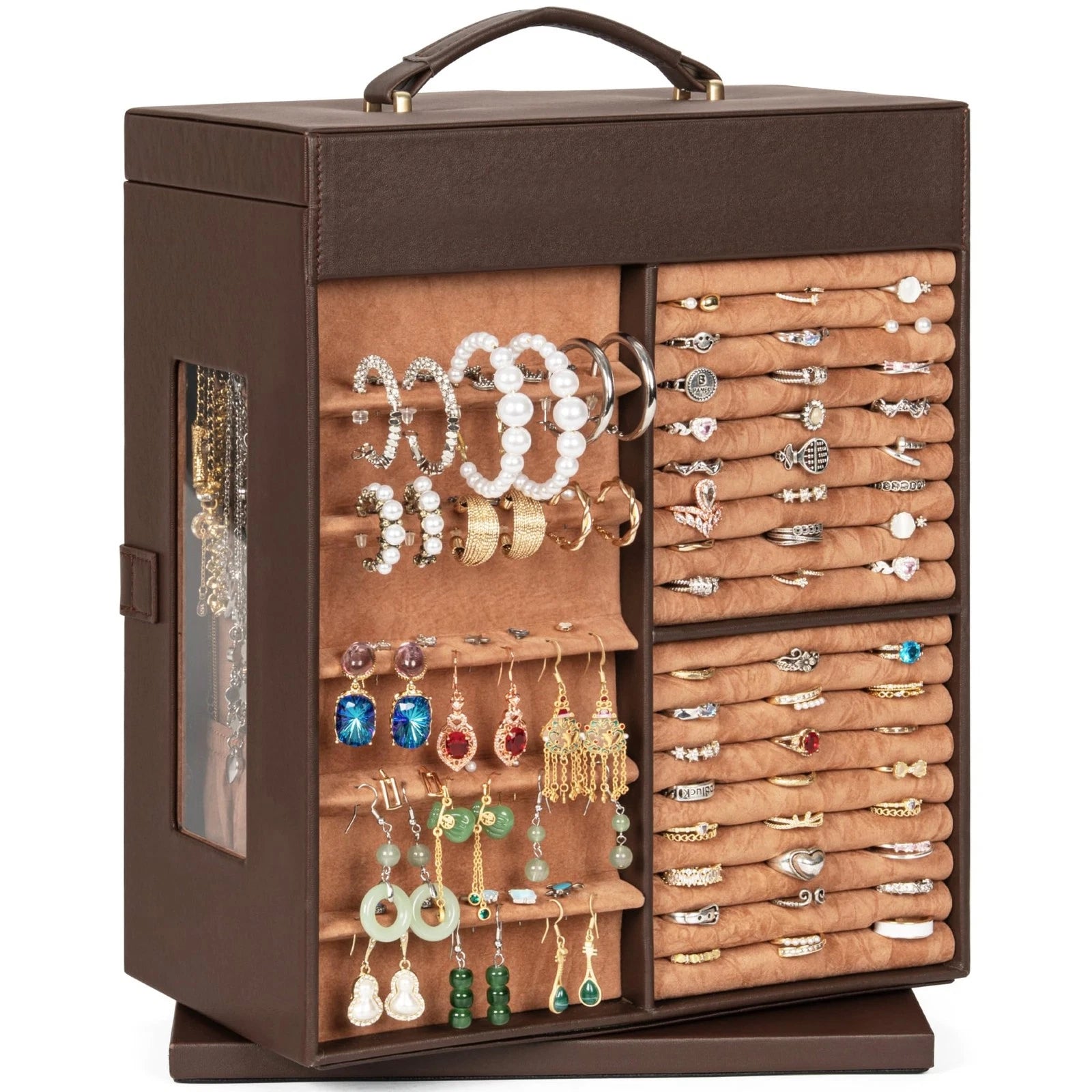 360° Rotating Jewelry Box 6-Tier Organizer Functional Jewelry Storage Case fo... | eBay