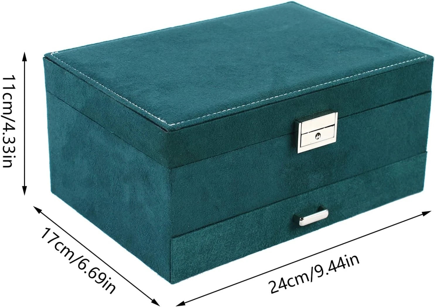 3 Layers Jewelry Box Organizer Large Capacity Case Flannel For Ring | eBay