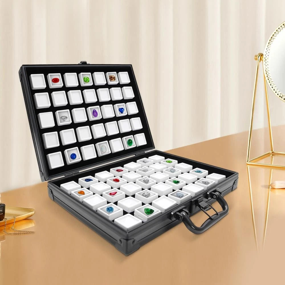 Jewelry Organizer Box for Storage Fits 70 Pieces Square Displays with Aluminum C | eBay