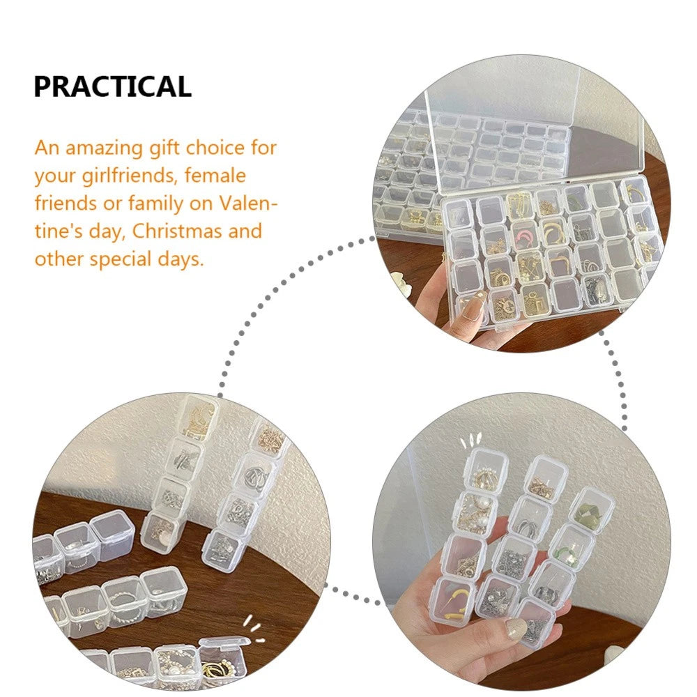 Jewelry Storage Box Transparent Plastic Organizer Containers Necklace | eBay