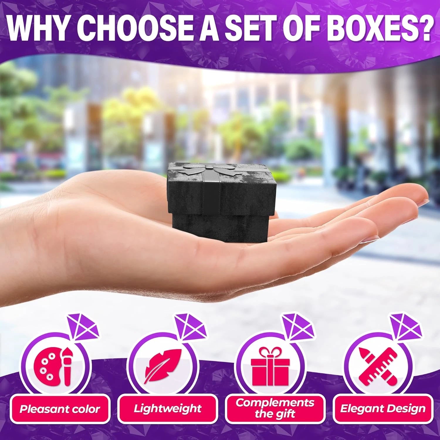 24Pcs Black Ring Boxes Bulk - Ring Jewelry Box Engagement Ring Holder Small Jewe | eBay