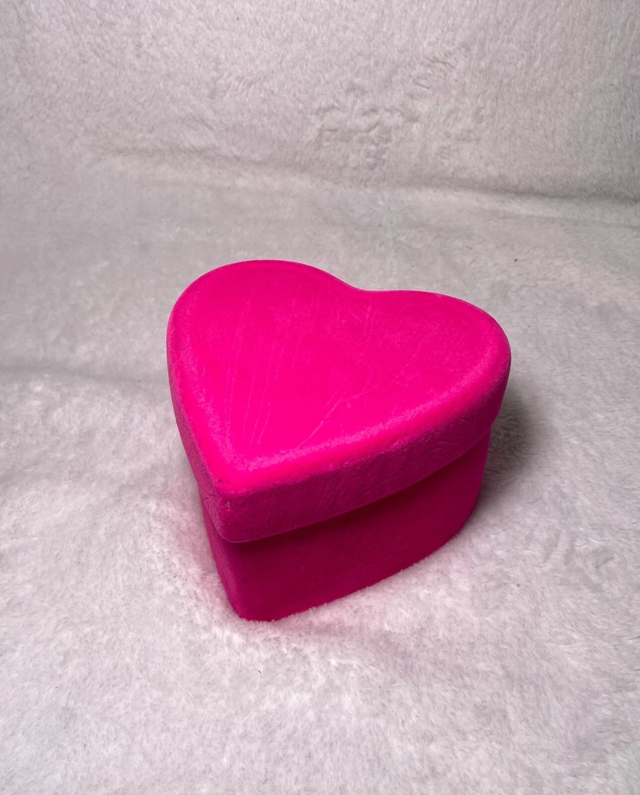 Pink Heart Shaped Velvet Jewelry Storage Box | eBay