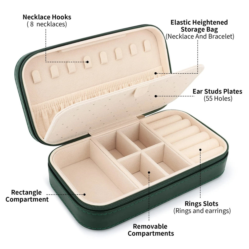Travel Jewelry Box, PU Leather Portable Jewelry Case, Small Jewelry Boxes for... | eBay