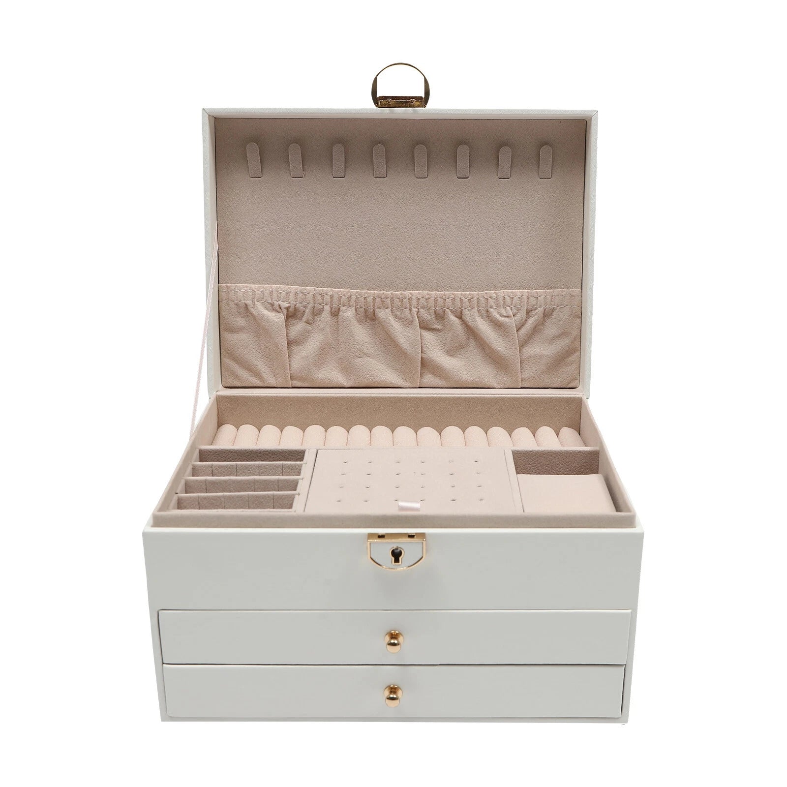 3 Tier Watch Box Jewelry Organizer Case Holder Bracelet Display Case with Drawer | eBay