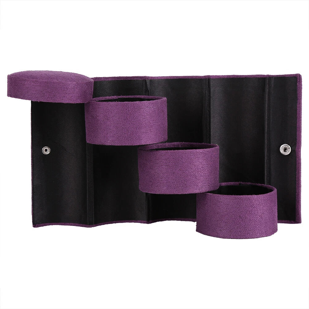 (Purple)Portable 3 Layers Cylinder Shaped Jewelry Storage Box Organizer For US | eBay