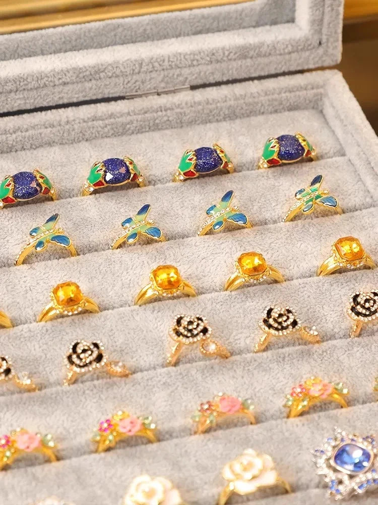 Jewelry Storage Box Large Capacity Rings Earrings Necklace Bracelet Display Case | eBay