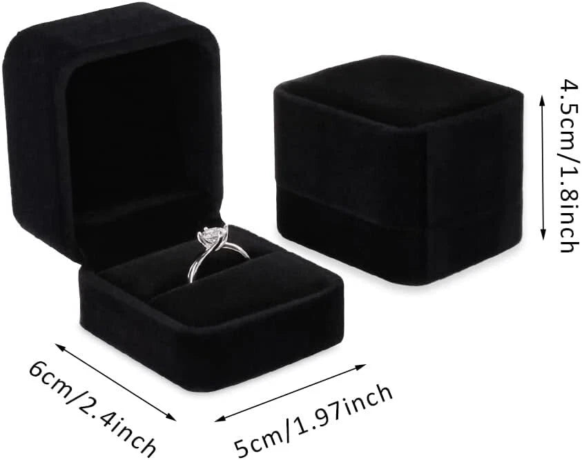 Compact Velvet Jewelry Cases for Earrings & Rings - Set of 2, Elegant Storage | eBay