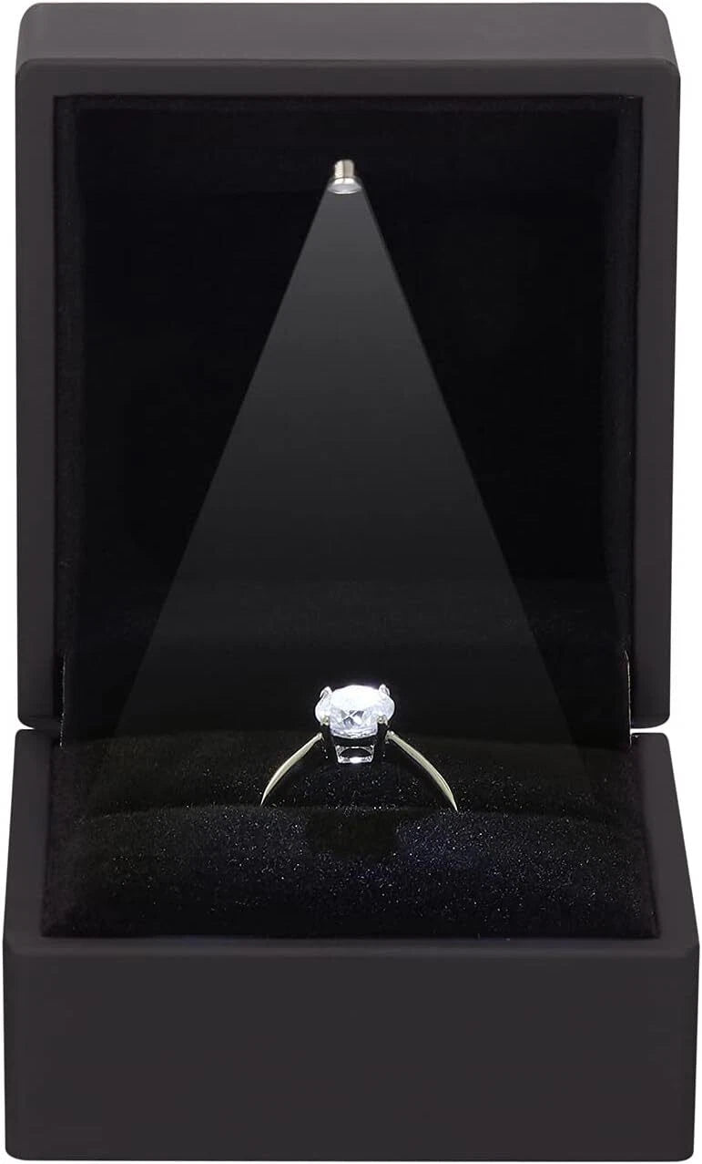 2 Pack Led Ring Boxes With Velvet Inside For Engagement Wedding Storage | eBay