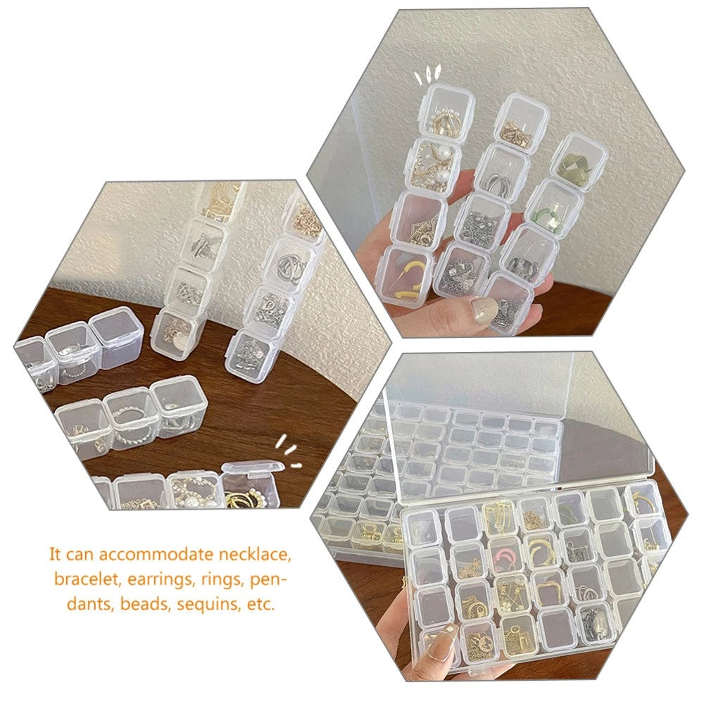 Jewelry Storage Box Transparent Plastic Organizer Containers Necklace | eBay