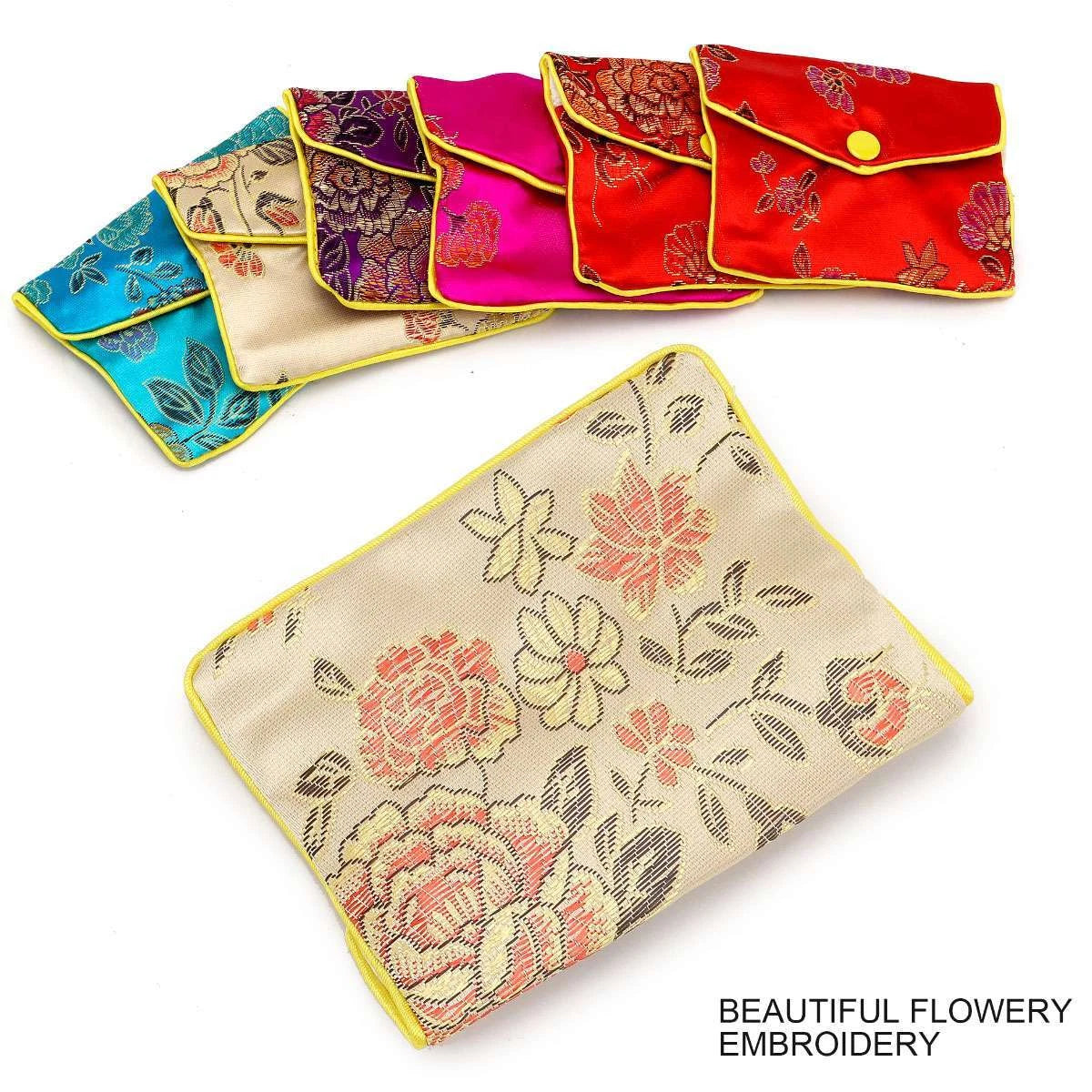 12pcs Jewelry Storage Bags Silk Chinese Tradition Pouch Purse Jewels Organizer | eBay