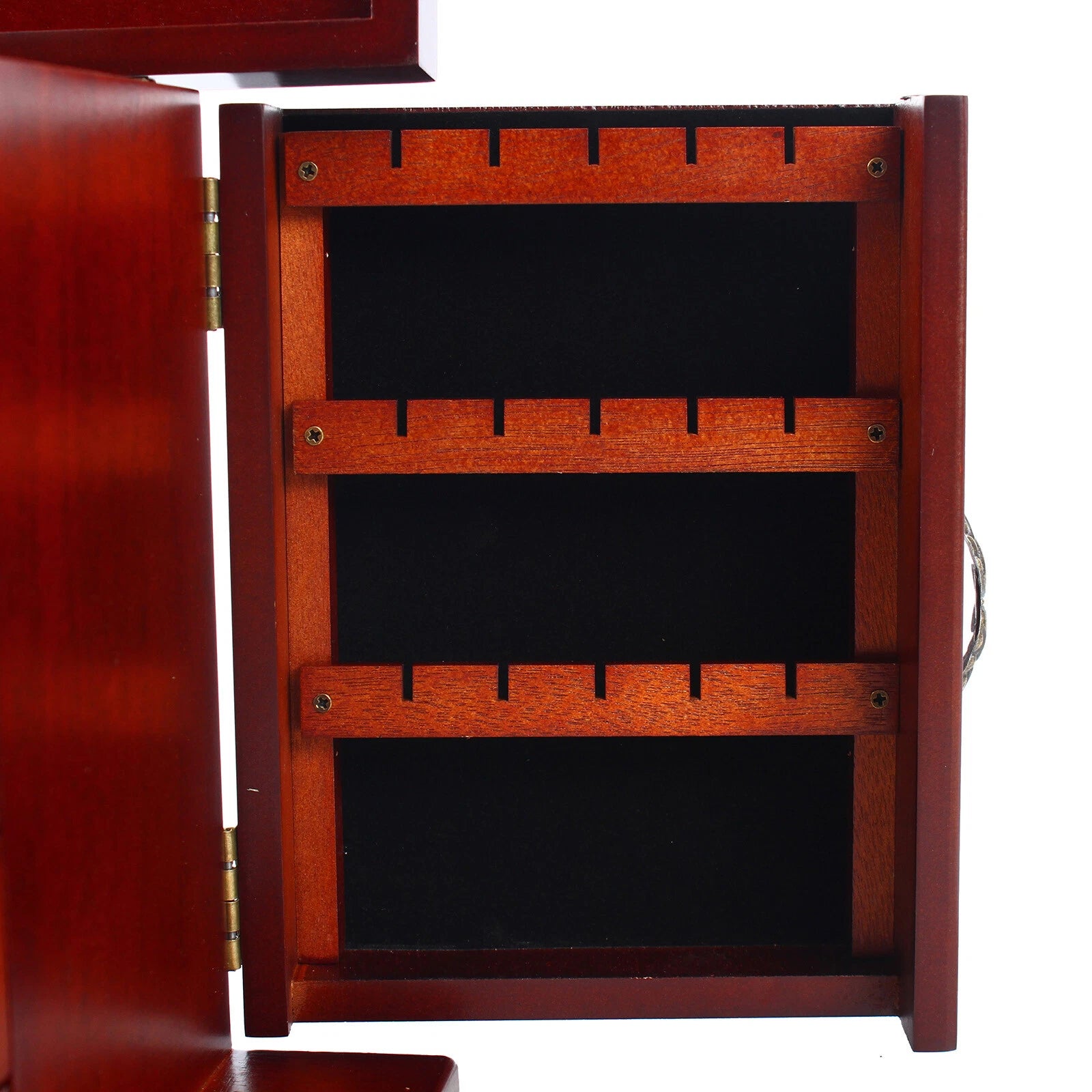 Large Wooden Jewelry Box Organizer w/ Mirror 5layer Ring Necklace Storage Case | eBay