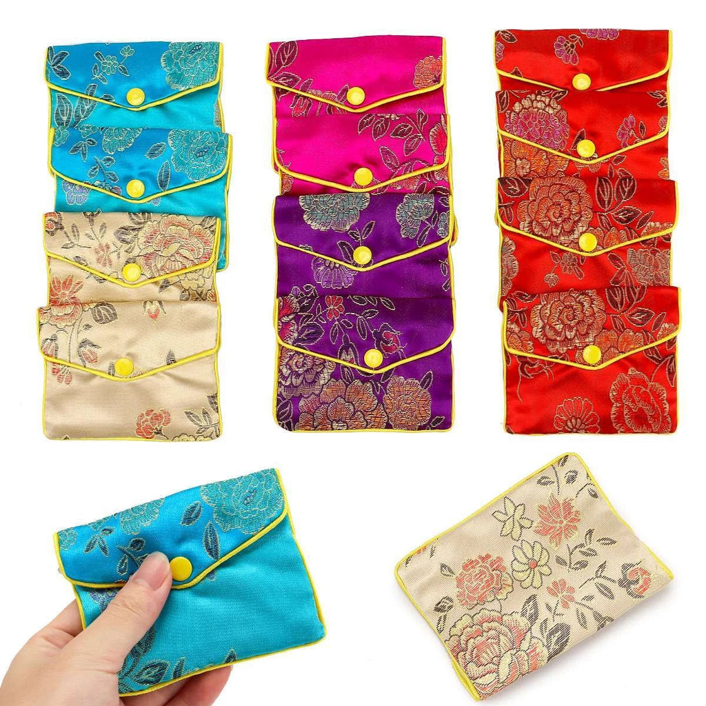 12pcs Jewelry Storage Bags Silk Chinese Tradition Pouch Purse Jewels Organizer | eBay