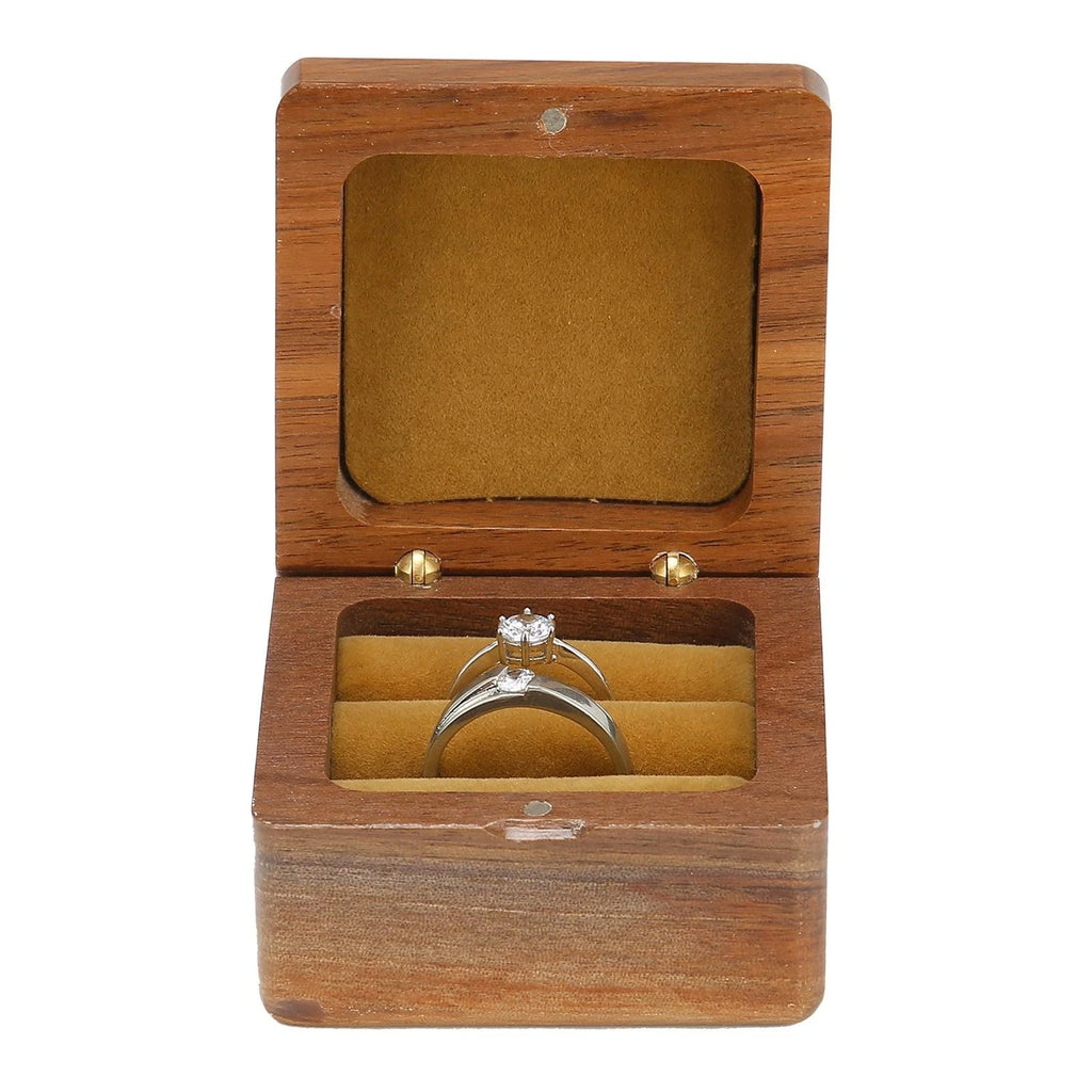 Wooden Box Jewelry Storage Case Organizer for Wedding For Proposal Display | eBay
