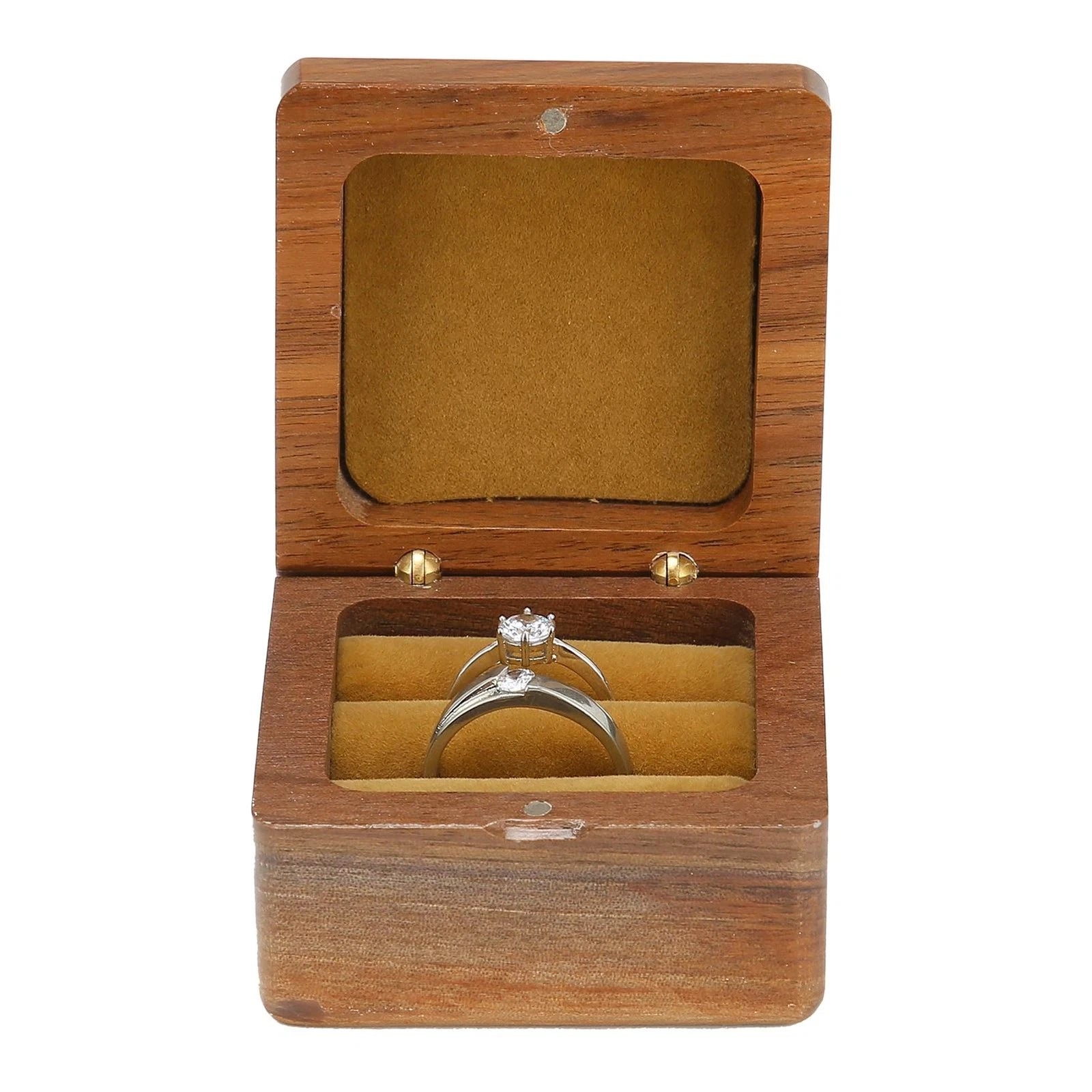 Wooden Box Jewelry Storage Case Organizer for Wedding For Proposal Display | eBay