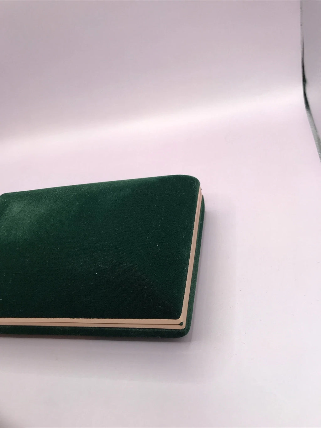 Jewelry Storage Box Dark Green Velvet Velour With Gold Trim | eBay