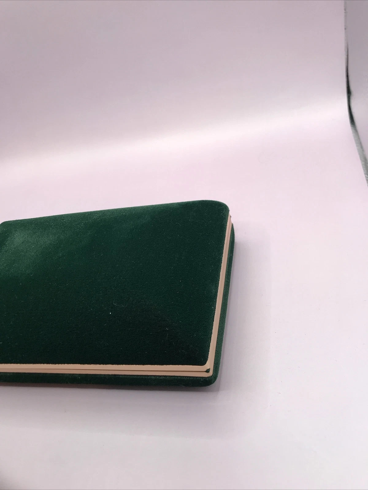 Jewelry Storage Box Dark Green Velvet Velour With Gold Trim | eBay