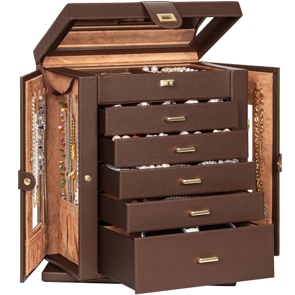 360° Rotating Jewelry Box 6-Tier Organizer Functional Jewelry Storage Case fo... | eBay