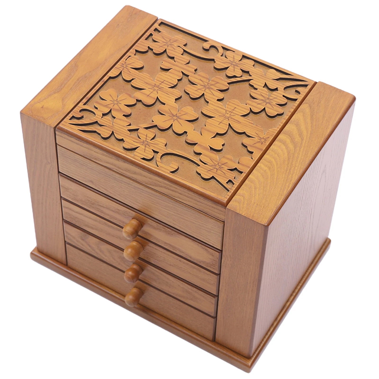 5 Layers Wooden Storage Cage Jewelry Box Organizer Women Girls Gift w/ Drawers | eBay