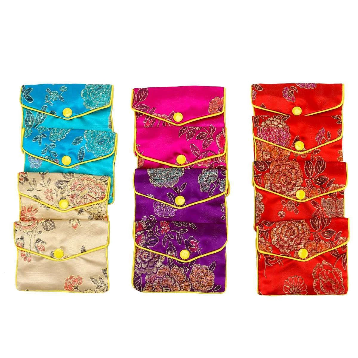 12pcs Jewelry Storage Bags Silk Chinese Tradition Pouch Purse Jewels Organizer | eBay