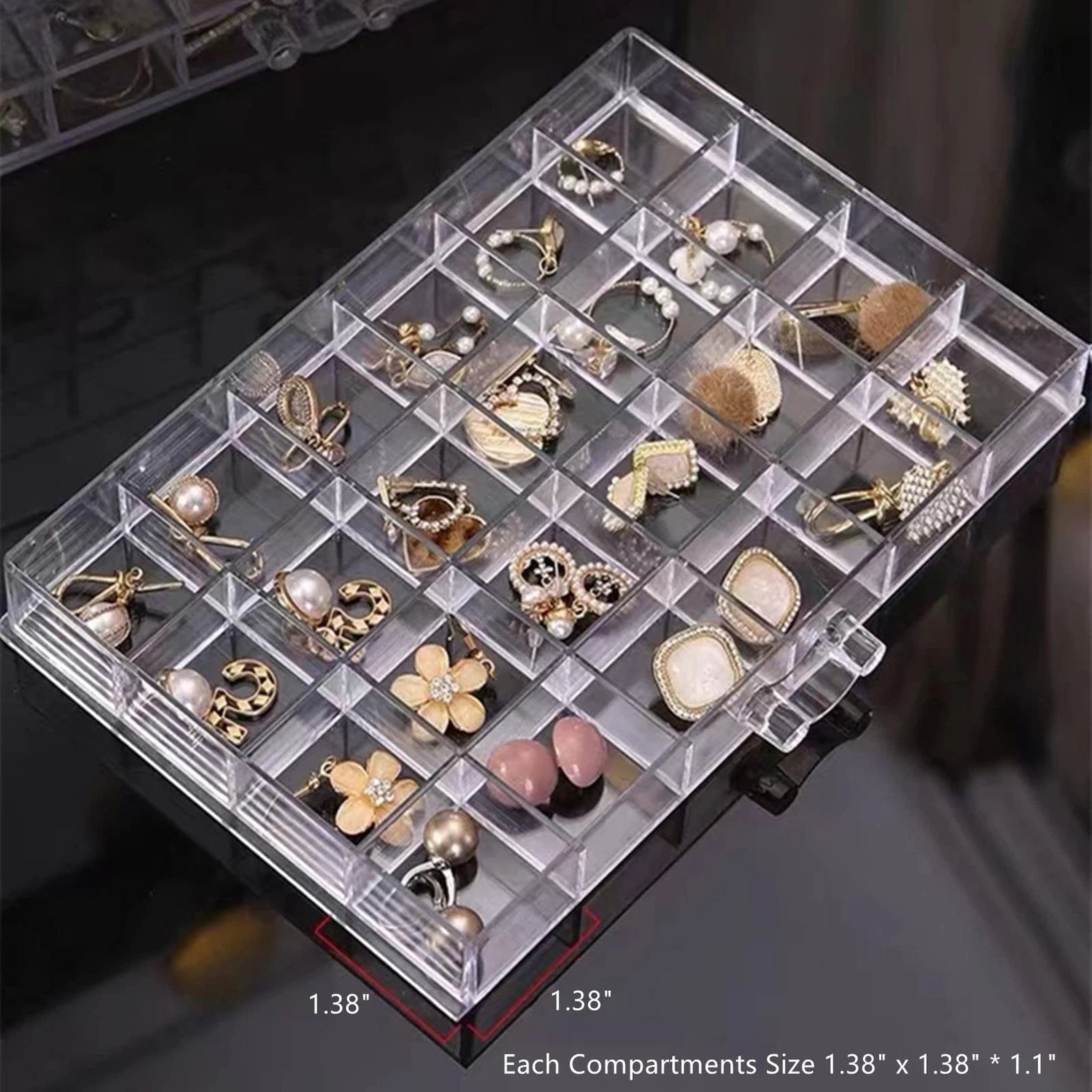 Acrylic Jewelry Organizer Box, Jewelry Drawer Organizer With 5 Drawers 120 Gr... | eBay