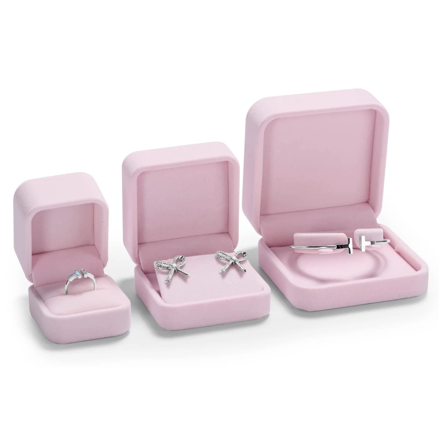 Pink Velvet Bangle/bracelet Gift Box Jewelry Storage Box Accessories Case | eBay