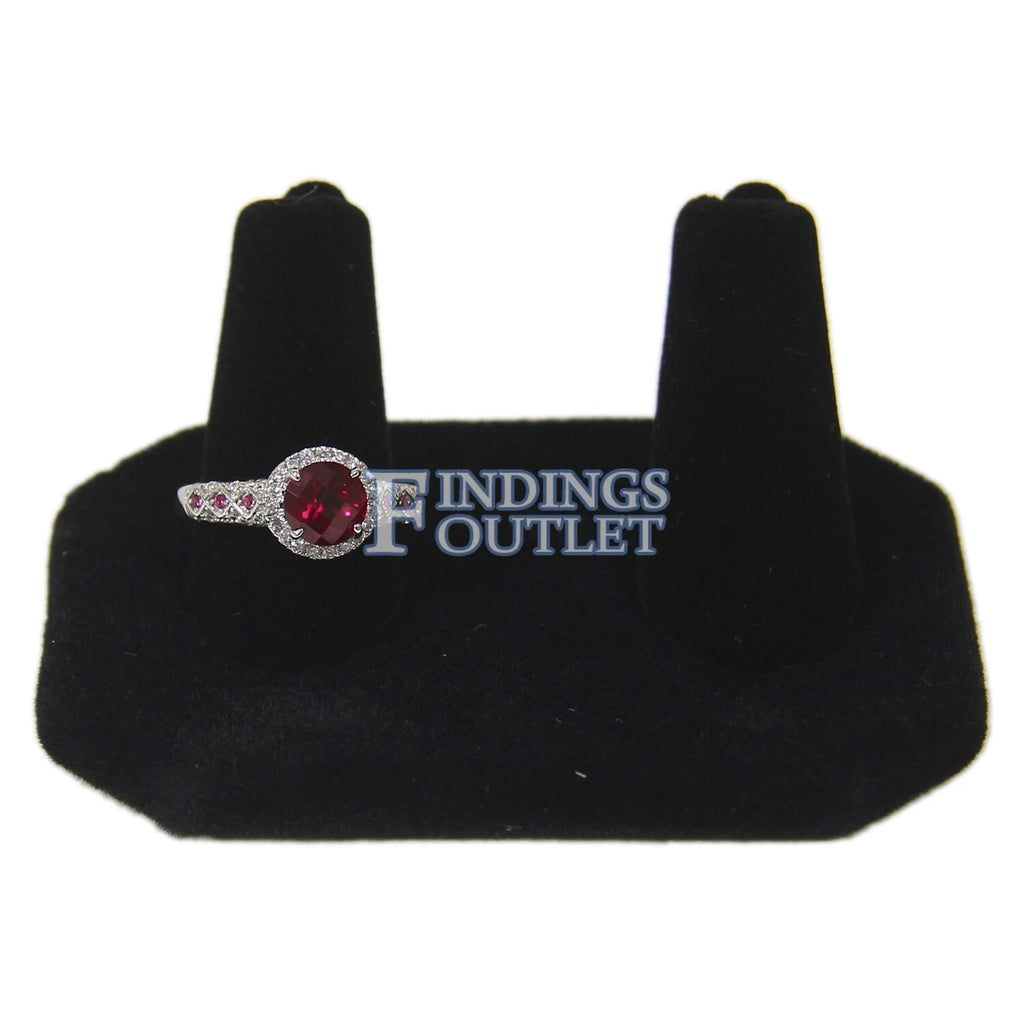 Black Velvet 2 Ring Jewelry Display Holder Showcase Organizer Finger Stand | eBay