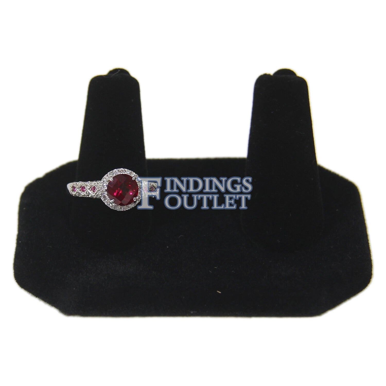 Black Velvet 2 Ring Jewelry Display Holder Showcase Organizer Finger Stand | eBay