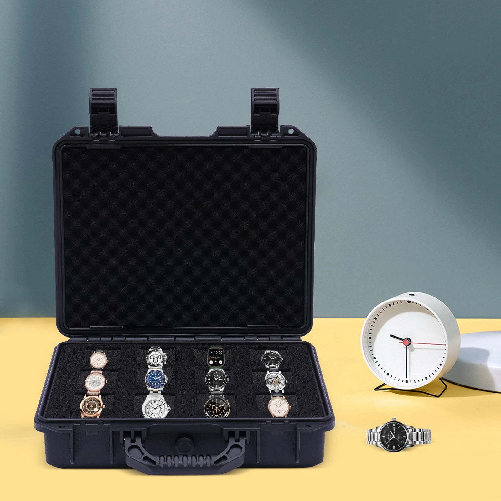 12 Slot PP Watch Box Display Case Jewelry Storage Holder Organizer Waterproof | eBay