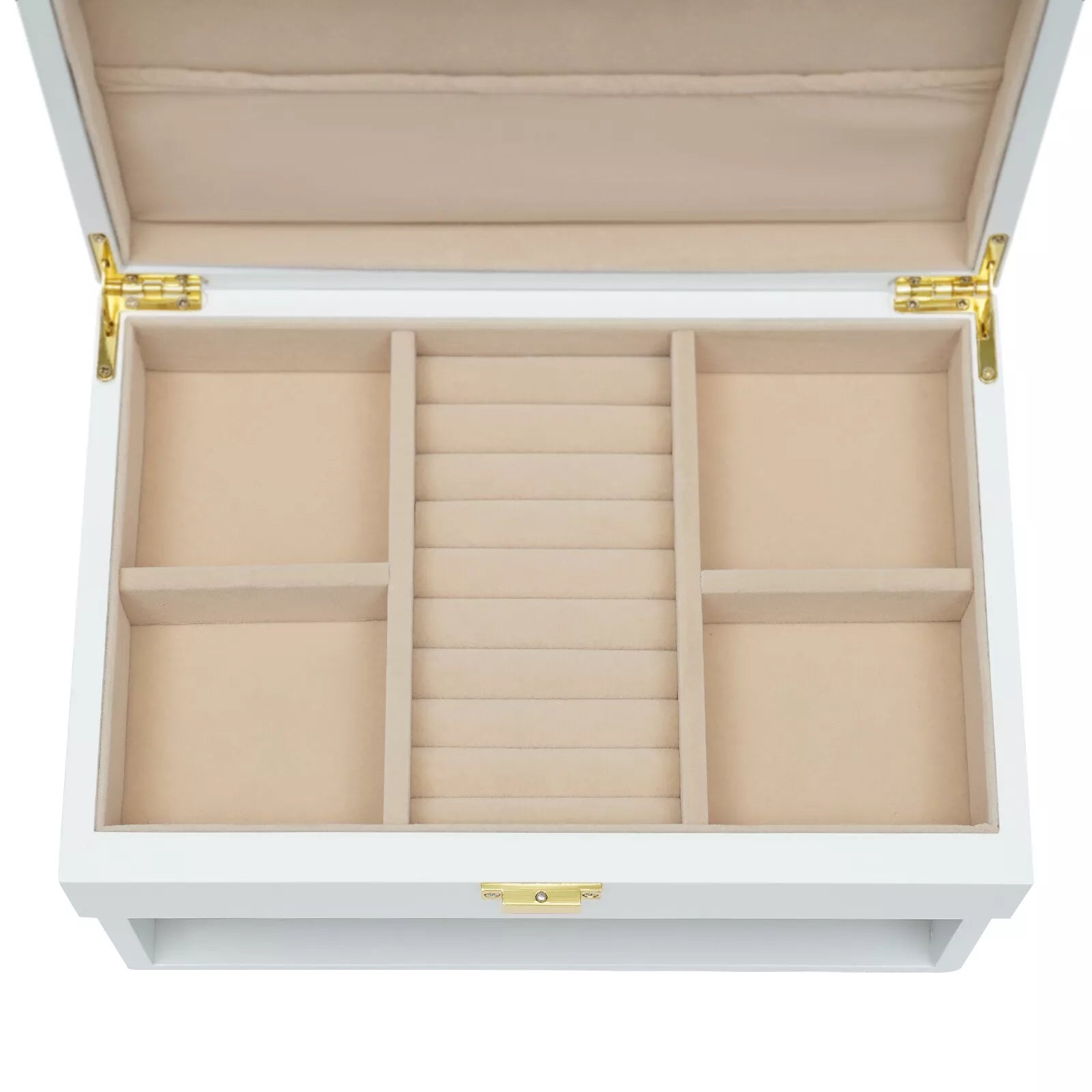 11*7.5*7.1in 3-Layer White Jewelry Organizer Box For Storage Earrings Necklace | eBay