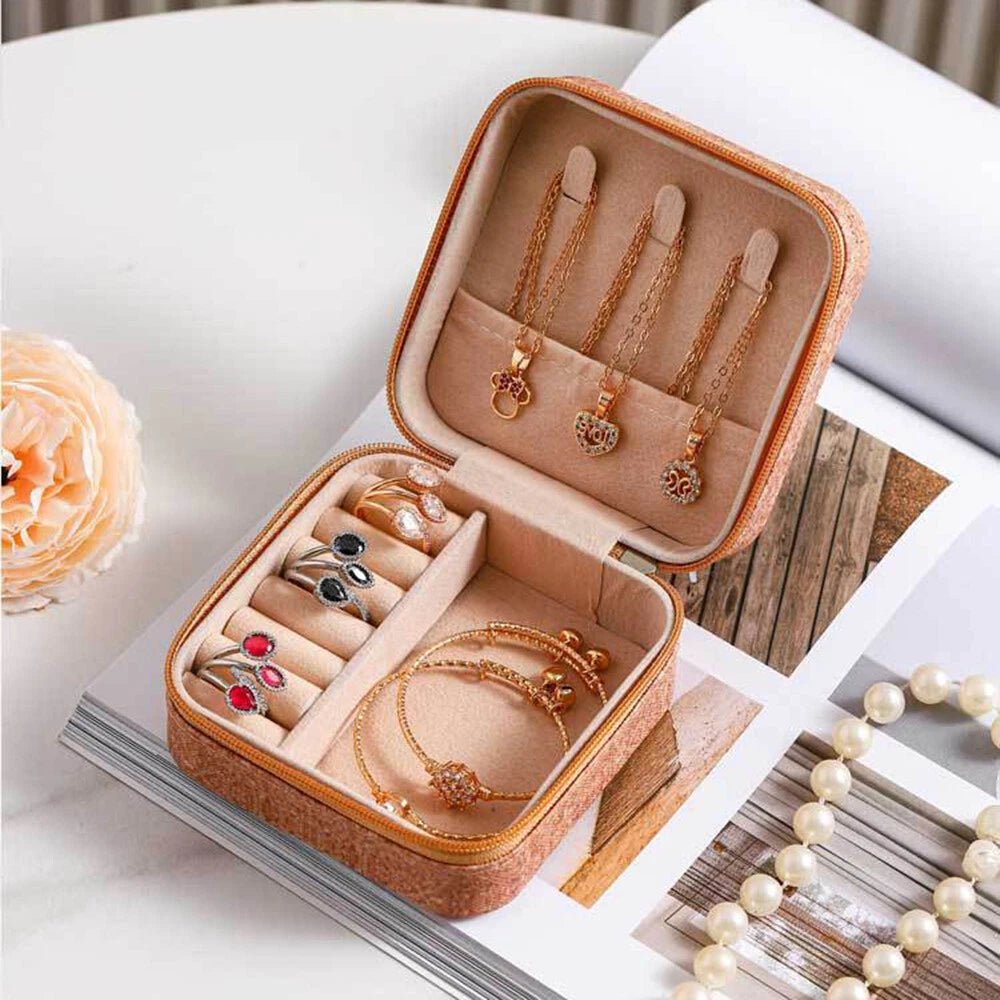 Vintage Portable Jewelry Storage Box Ring Necklace Jewelry Storage Holder η | eBay