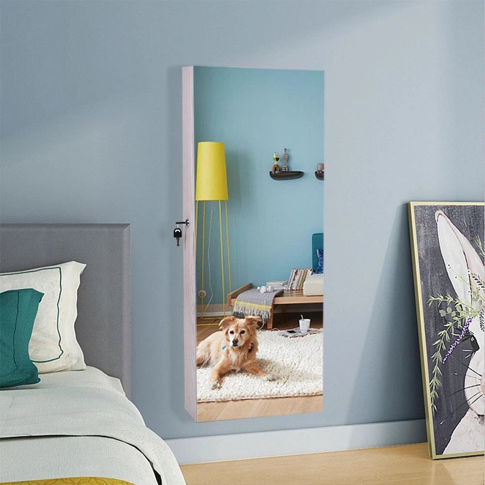 Wall or Door Mount Storage Cabinet with Full-Length Frameless Lockable Storage | eBay