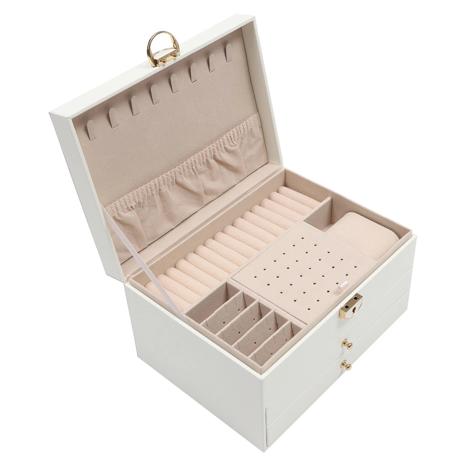3 Tier Watch Box Jewelry Organizer Case Holder Bracelet Display Case with Drawer | eBay