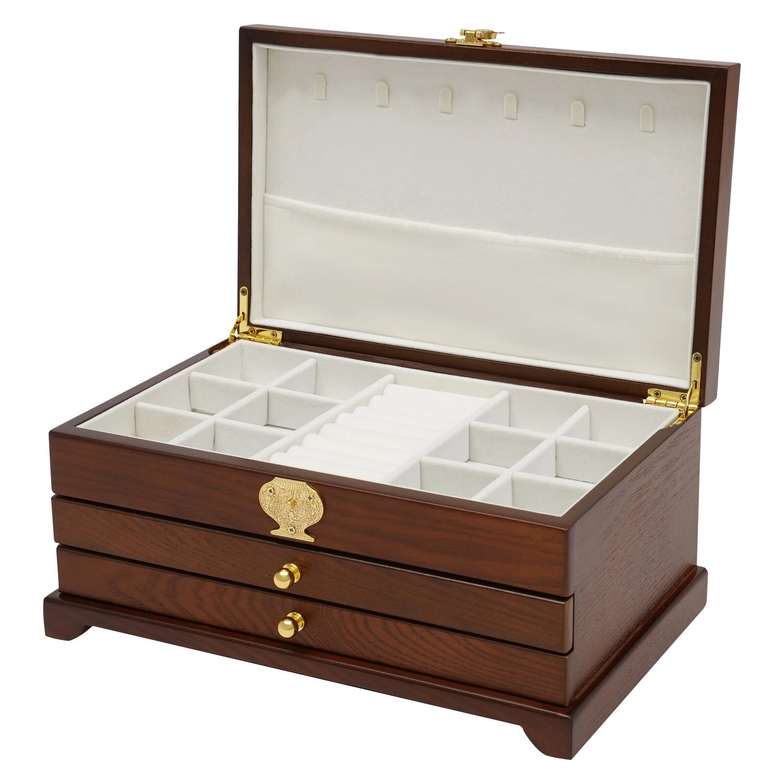 Jewelry Box Organizer for Women Girls 3 Layer Large Jewelry Storage Case White | eBay
