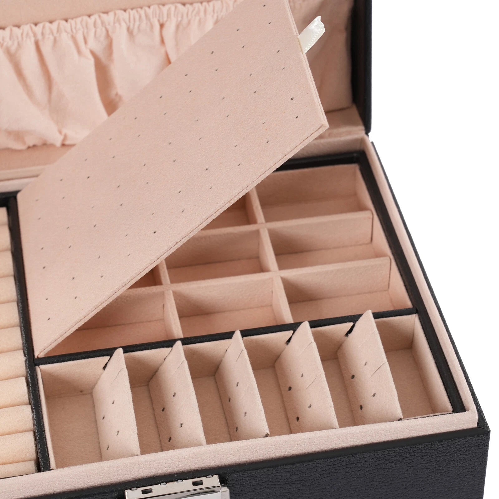 2Tier Portable Jewelry Box Organizer Watch Necklace Ornament Case Travel Storage | eBay