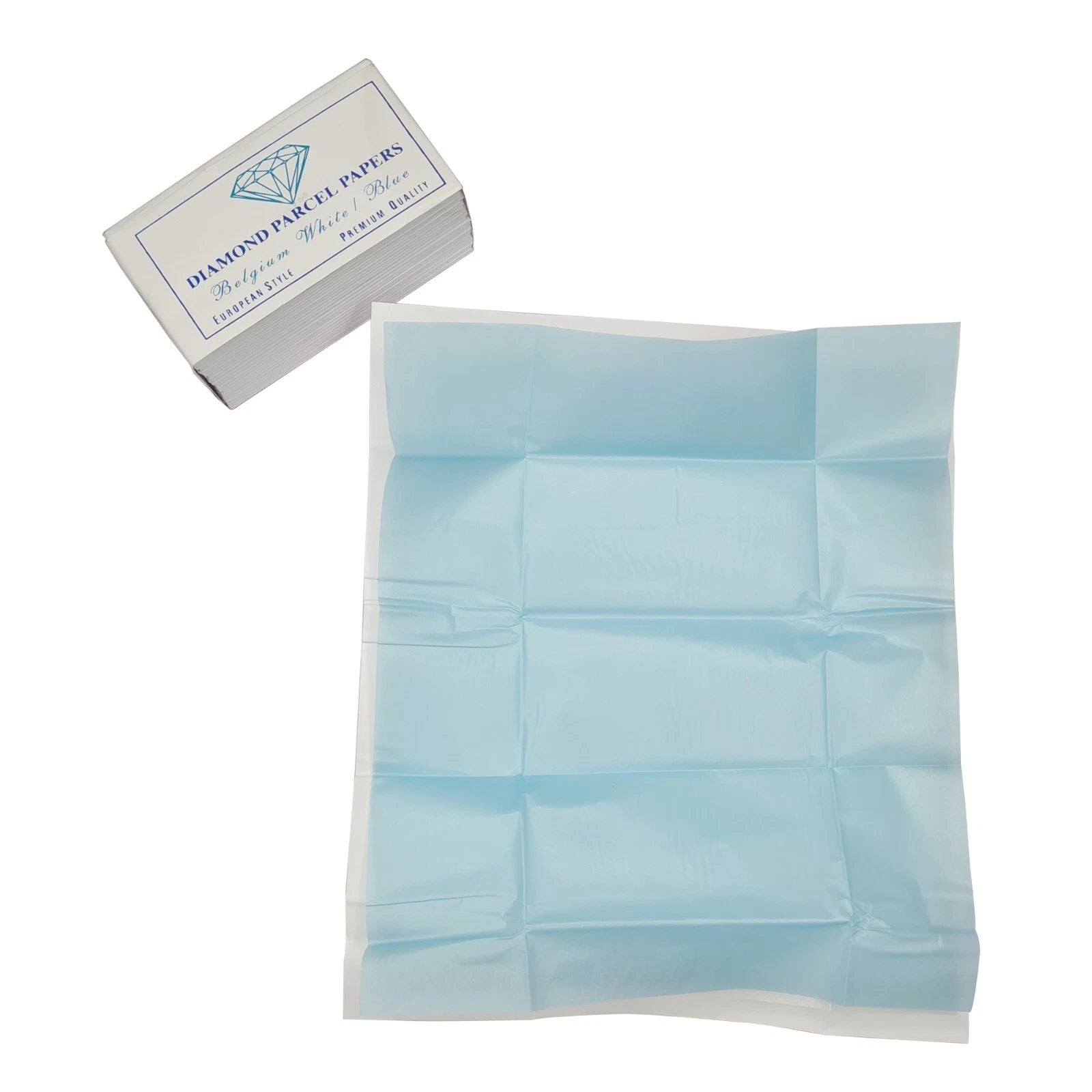 25Pack 80x45mm Diamond Parcel Papers Gemstone White&Blue-Jewelry Package Storage | eBay