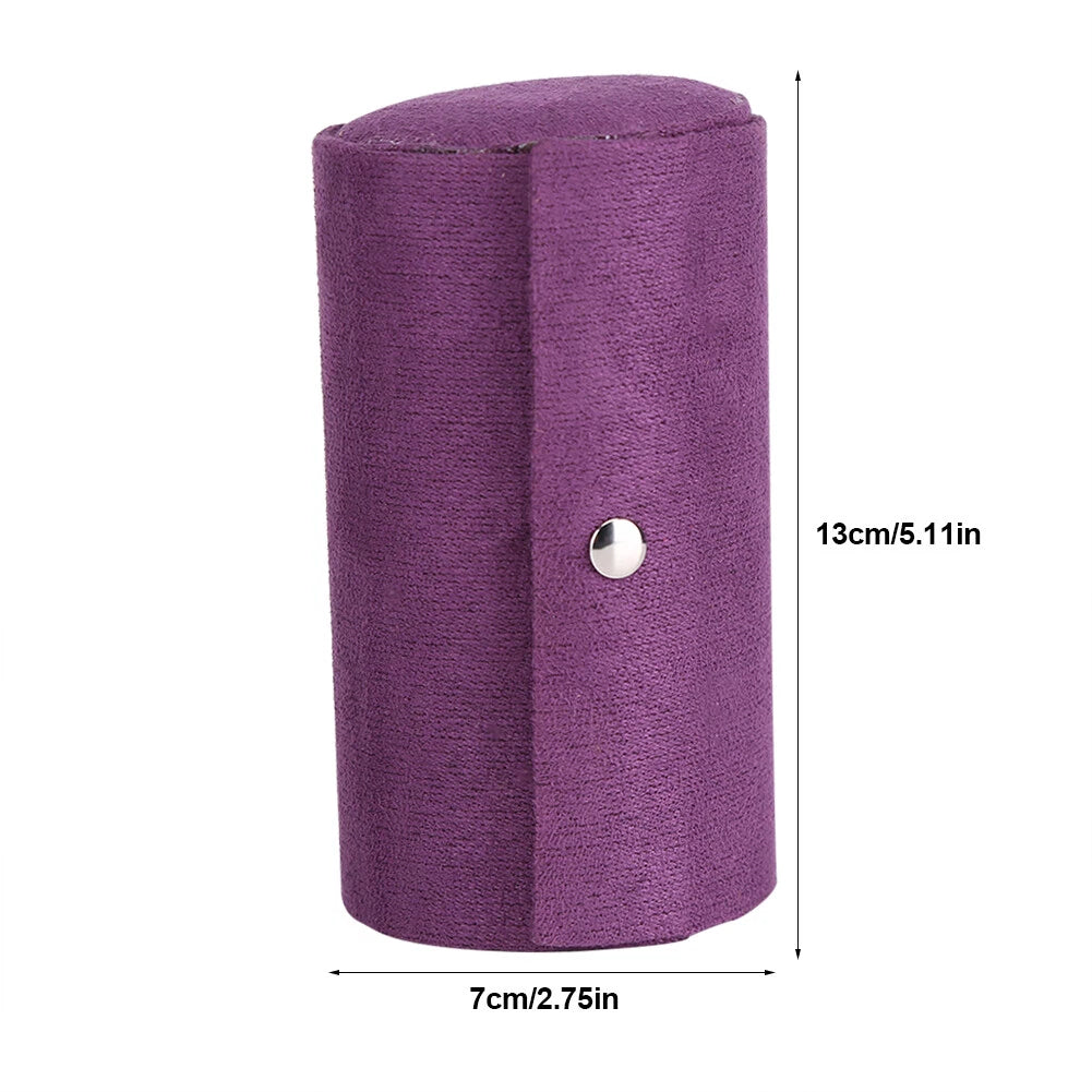 (Purple)Portable 3 Layers Cylinder Shaped Jewelry Storage Box Organizer For US | eBay