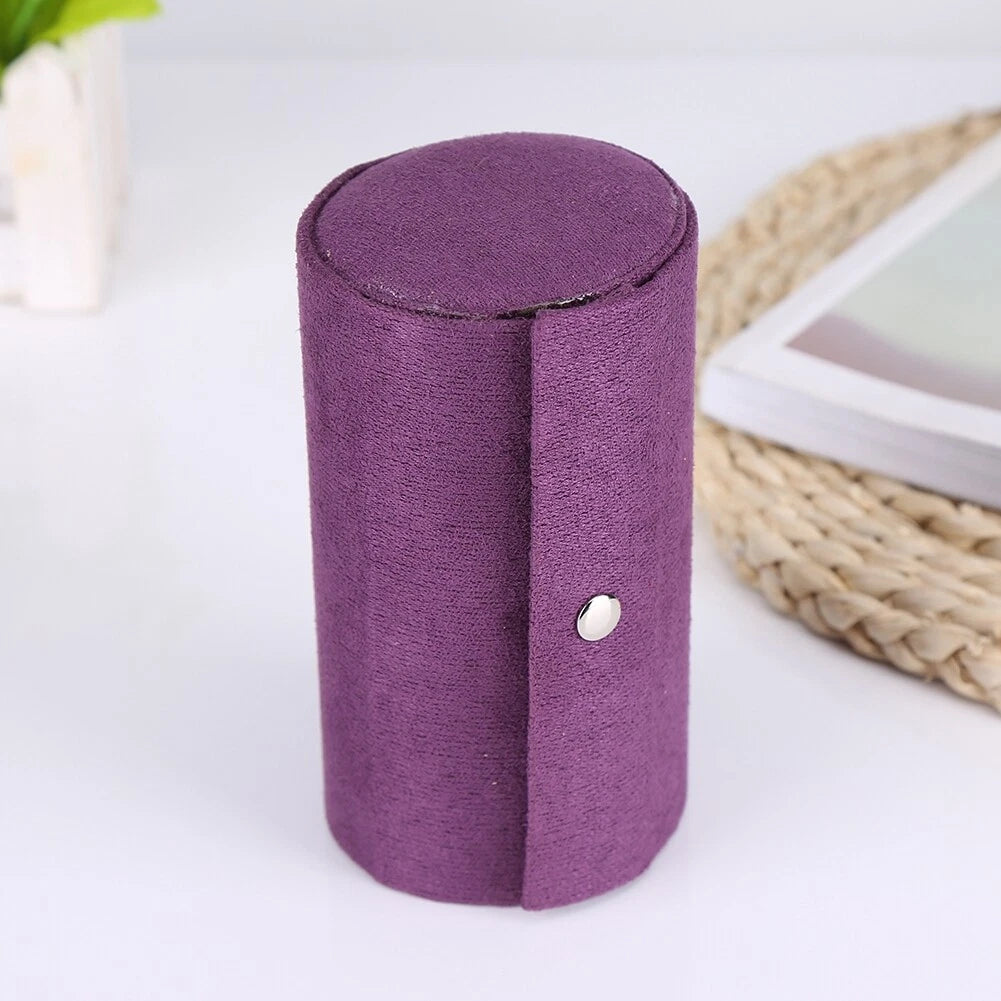 (Purple)Portable 3 Layers Cylinder Shaped Jewelry Storage Box Organizer For US | eBay