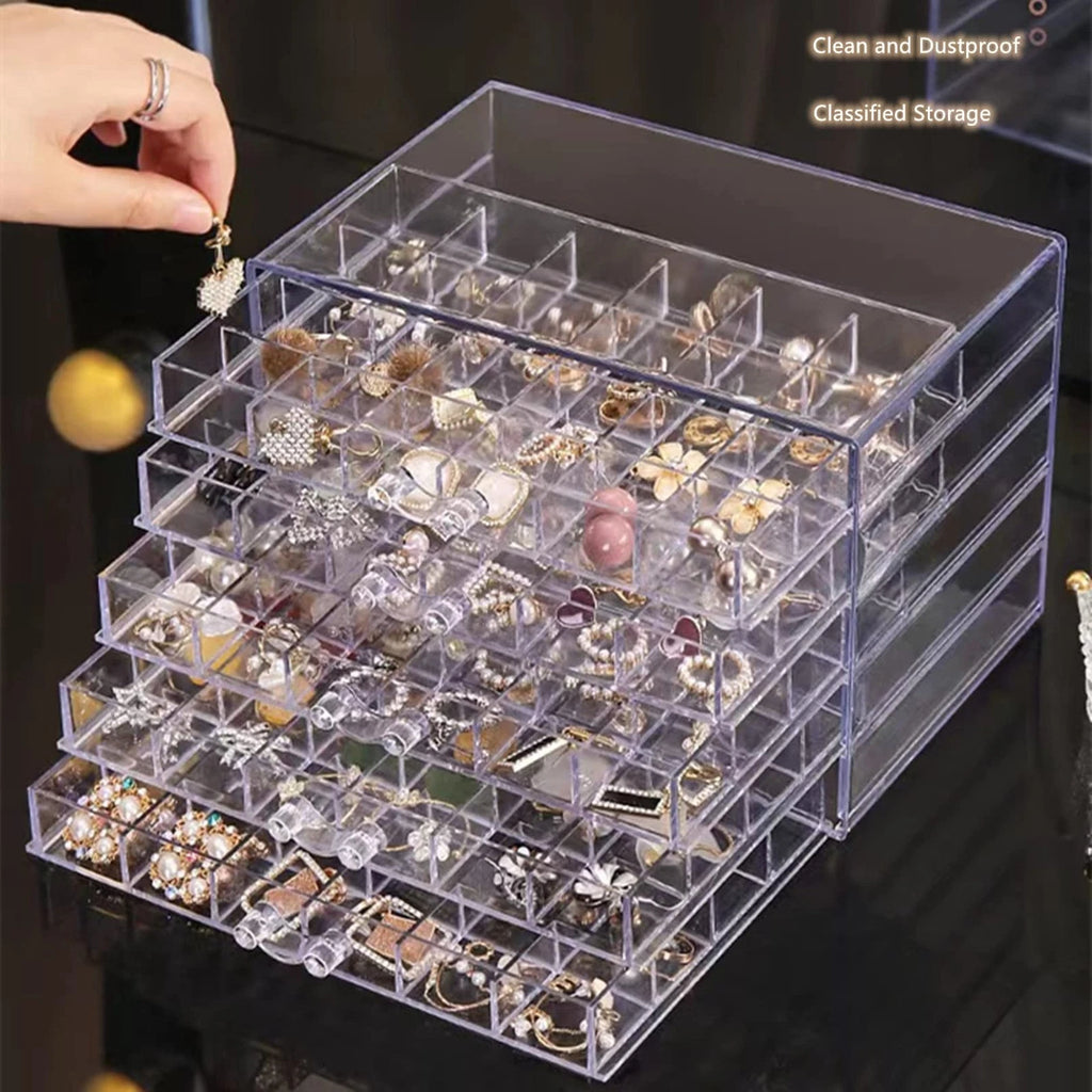 Acrylic Jewelry Organizer Box, Jewelry Drawer Organizer With 5 Drawers 120 Gr... | eBay