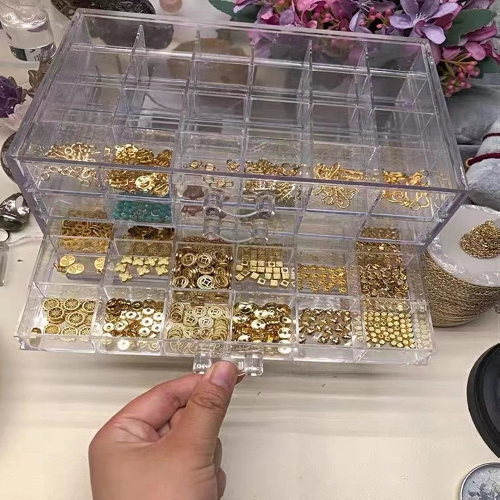 Acrylic Jewelry Organizer Box, Jewelry Drawer Organizer With 5 Drawers 120 Gr... | eBay