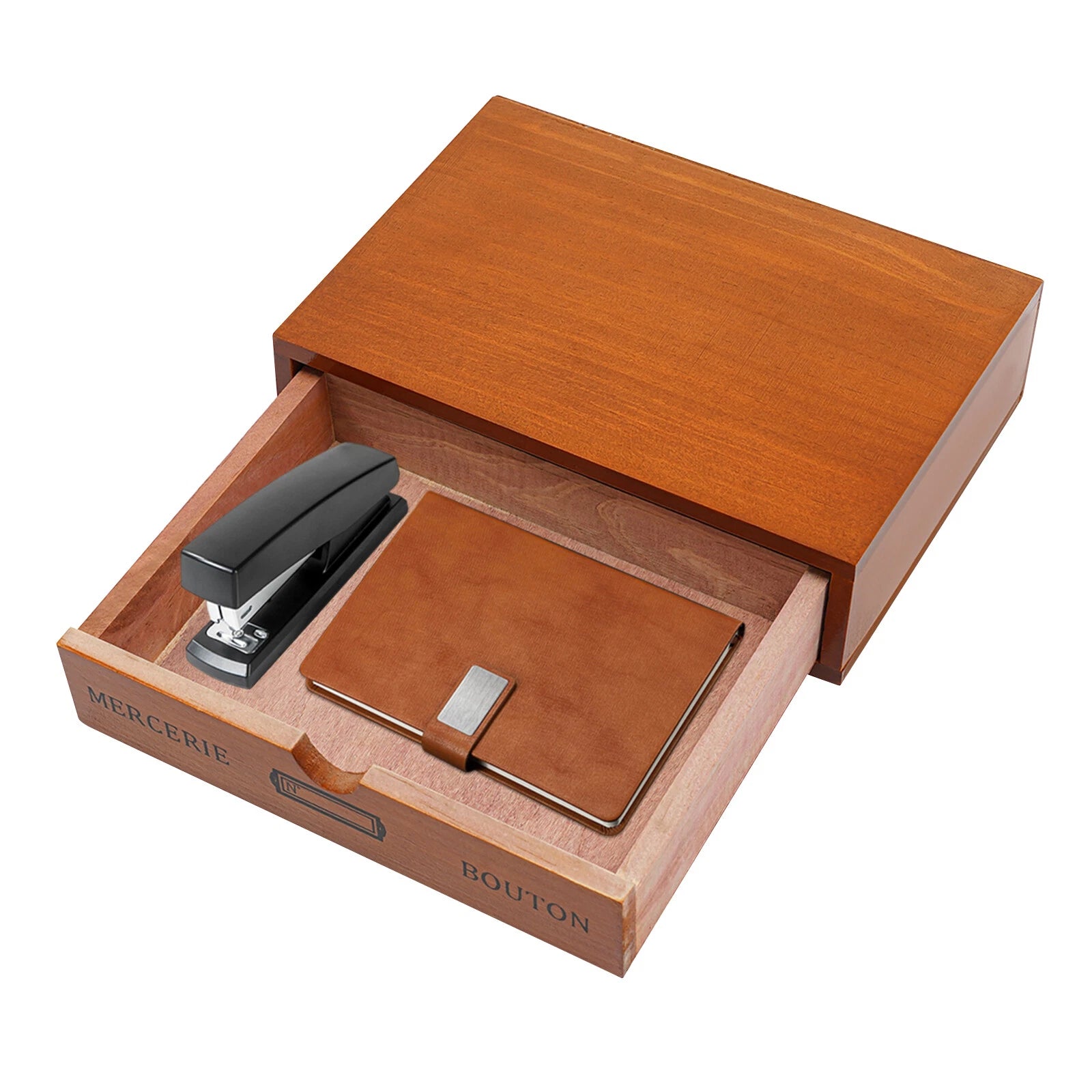 Single-Drawer Wooden Jewelry Organizer - Stylish Desktop Storage Box | eBay