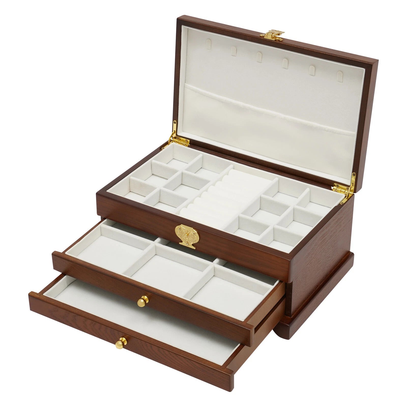 Jewelry Box Organizer for Women Girls 3 Layer Large Jewelry Storage Case White | eBay
