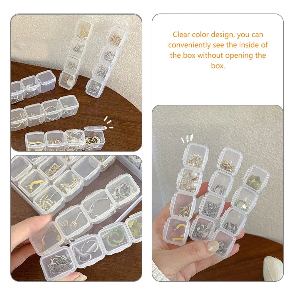 Transparent Jewelry Box Necklace Storage Organizer Earrings Holder | eBay