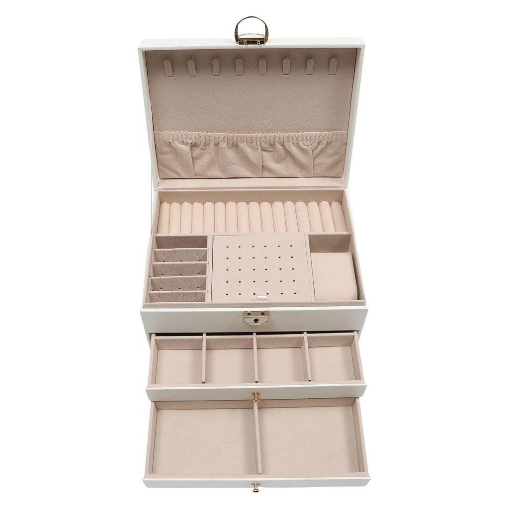 3 Tier Watch Box Jewelry Organizer Case Holder Bracelet Display Case with Drawer | eBay