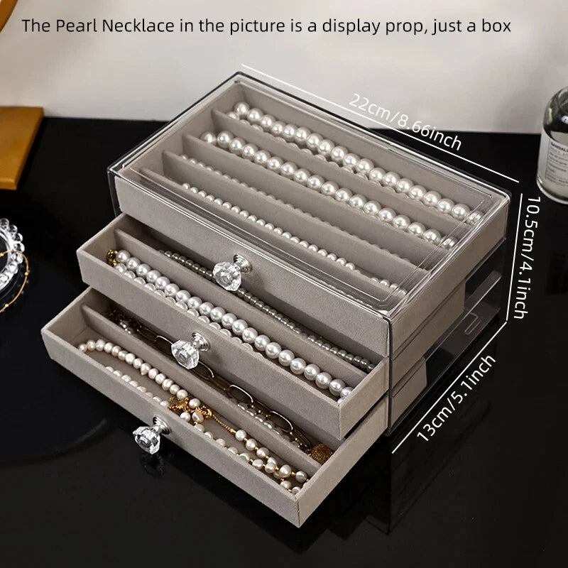 Jewelry Storage Box Necklace Bracelet Earrings Drawer Organizer Holder Case | eBay