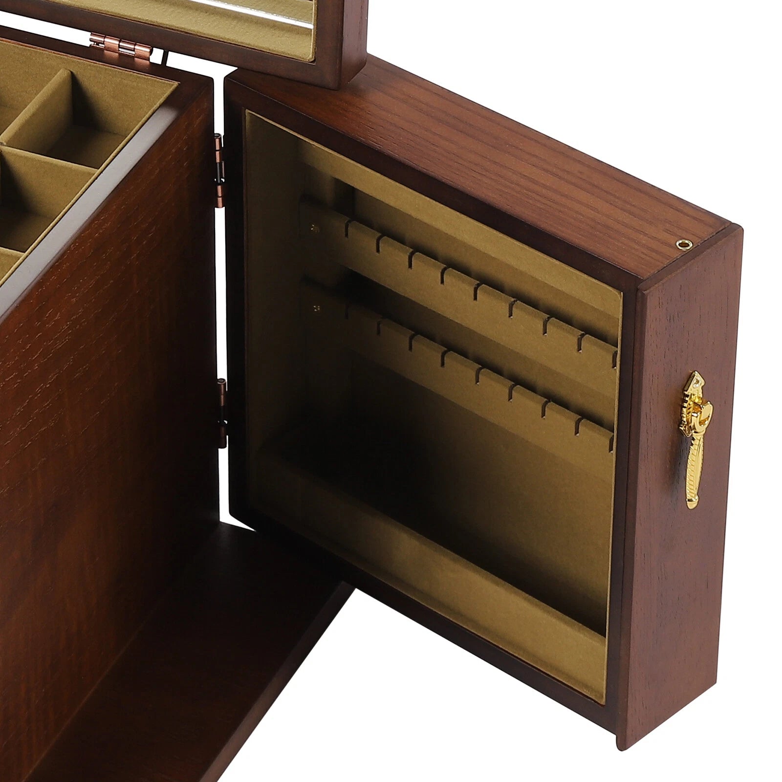 5 - Layer Jewelry Box 4 Drawers Wooden Large For Wowen W/ Mirror Organizer Box | eBay