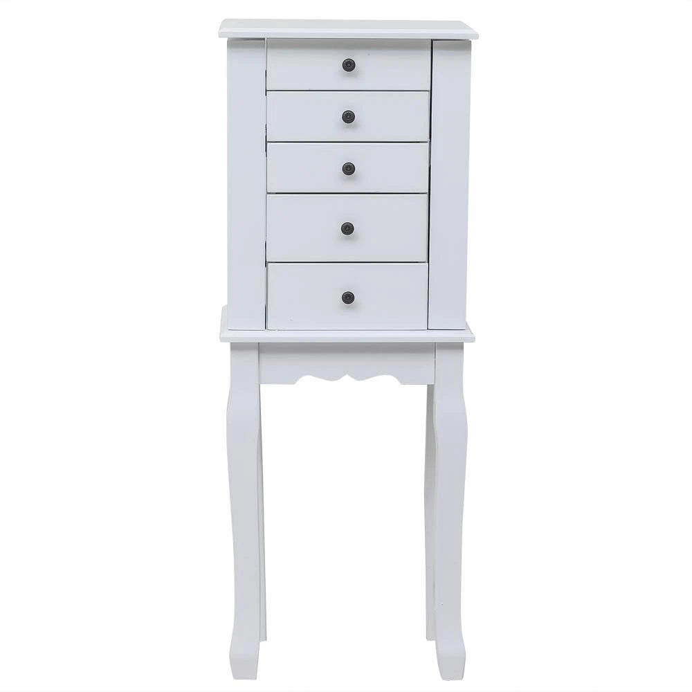 MTFY Standing Jewelry Armoire Cabinet with Mirror,Jewellery Box Organizer Chest | eBay