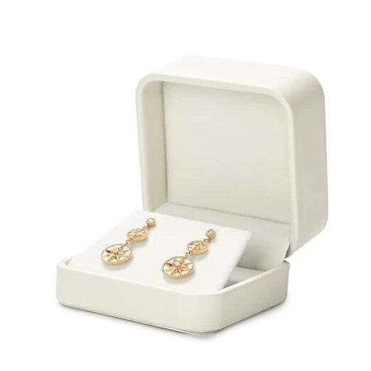 Leather Earring Gift Box Jewelry Gift Boxes Trinket Storage Earring Box Beige | eBay