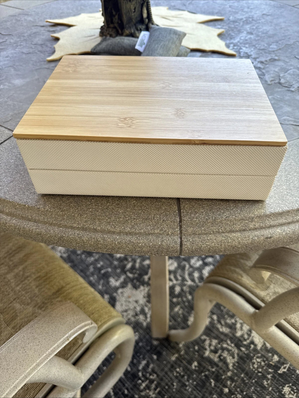 Two Layer Wooden Storage Jewelry Box. In Great Condition, Great For Storage! | eBay